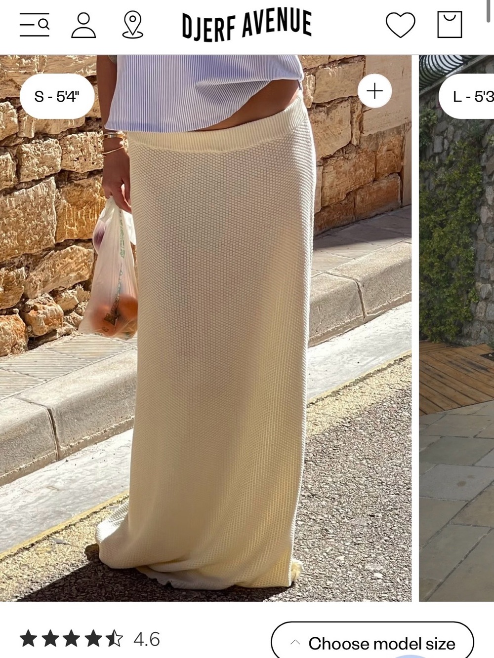 Djerf Avenue Knit Maxi Skirt